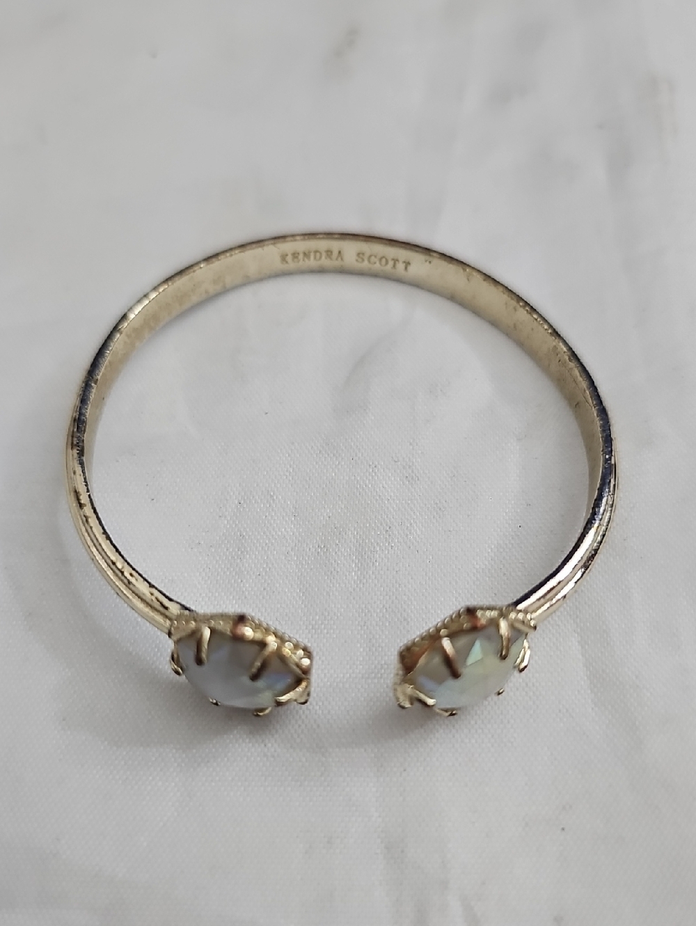 Kendra Scott Gold Open Cuff Bracelet with Opalescent Stones